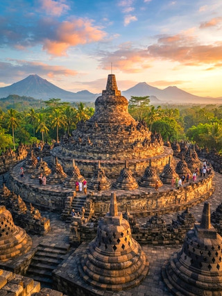 Borobudur: The World's Largest Buddhist Temple and a UNESCO World Heritage Treasure in Indonesia