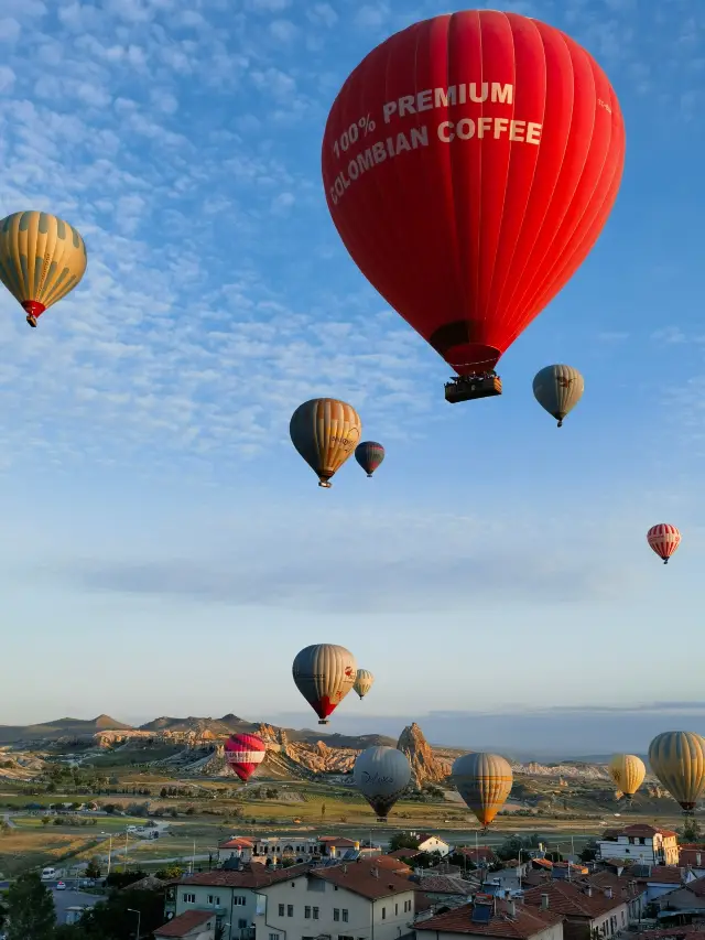 A spectacular view from the hot air balloon