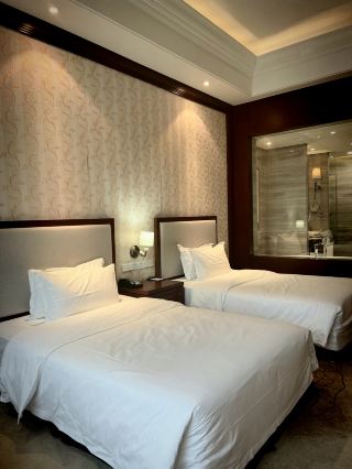 In Lianyungang, we stayed at the hot spring hotel in the hot spring town
