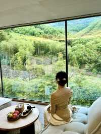 莫干山賓臨城山頂竹林私湯溫泉民宿。