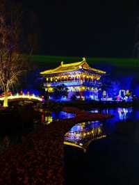 給足了過年的氣氛：隋唐洛陽城九州池燈會