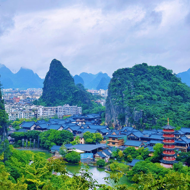 桂林爬山推薦‼️疊彩山20分鐘登頂攻略🌄俯瞰漓江的絕美視角