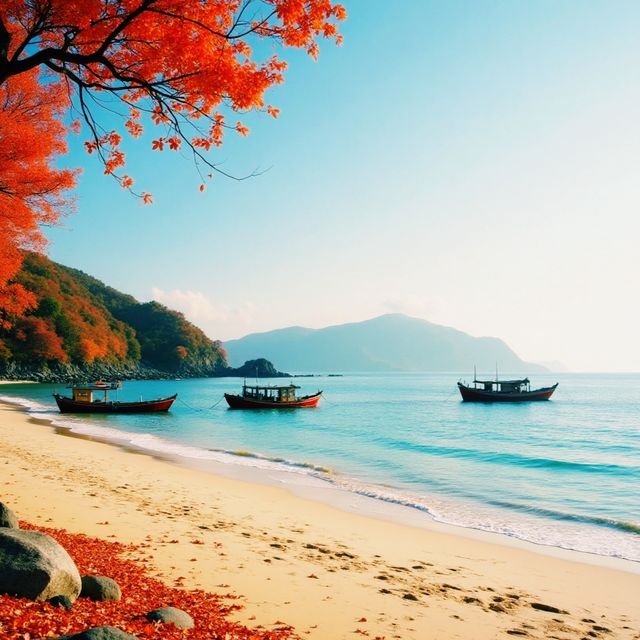 秋天的潿洲島浪漫暴擊南灣鱷魚山才是yyds！
