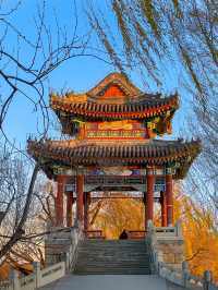 1204頤和園日出，西山橘紅像七彩丹霞