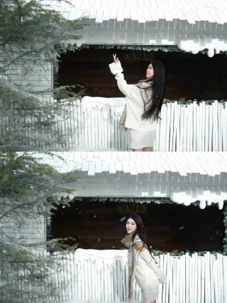 It snowed in Zhuhai, and we took a set of winter love letters by the sea