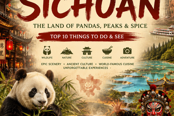 🐼🏔️ 中国・四川省：パンダ、山々、そしてスパイスの国への究極の初