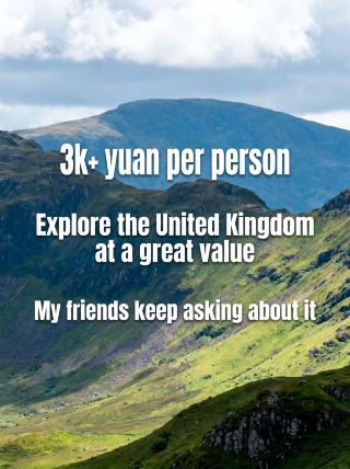 3-day UK group tour guide with over 3k per person