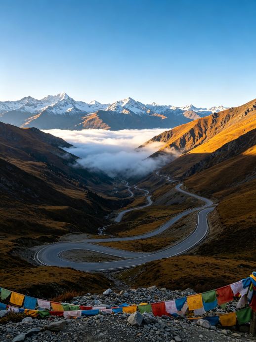 This viral sky road in Tibet may not be a must-pass route in the future! Visiting in early autumn is when it's at its peak beauty