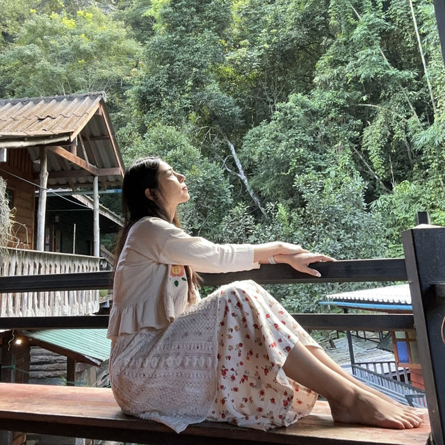 ที่พักวิวน้ำตกที่หมู่บ้านแม่กำปอง💦