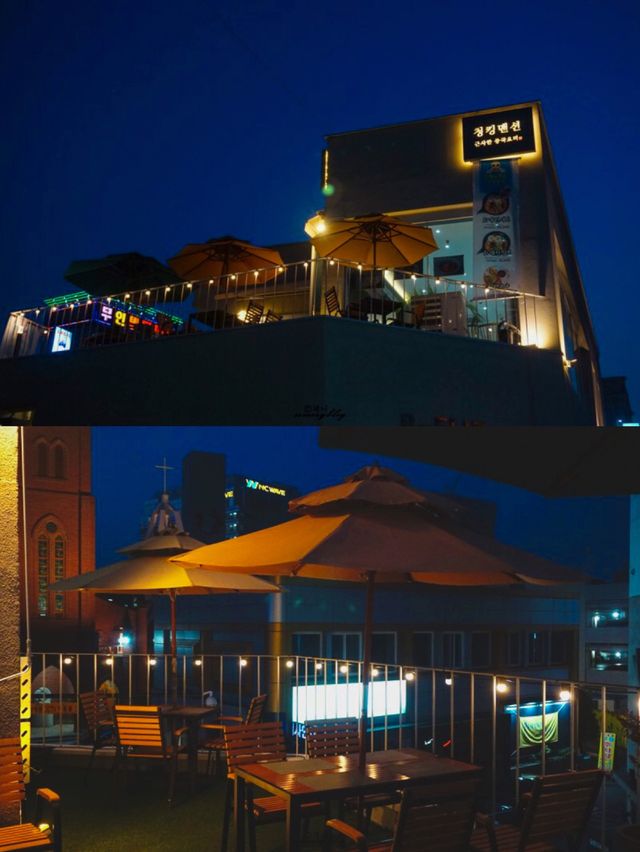 테라스에서 먹는 꿔바로우,  금남로 “청킹맨션“