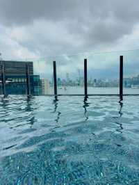 港島酒店無邊際泳池➕無敵維港海景浴缸🛁