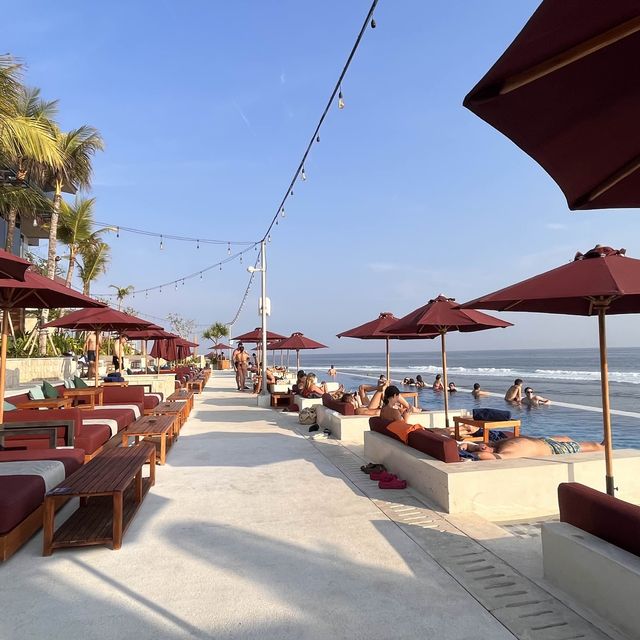 Nice beach club of Bali