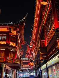 Yuyuan Old Street: A Journey Through Time Amidst Nighttime Lights