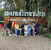 เล่นซิปไลน์ น้ำตกตาดฟาน ลาวใต้