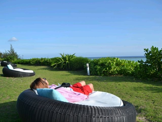 お昼のシンリ浜で、最高のリラックスタイム🌊☀️