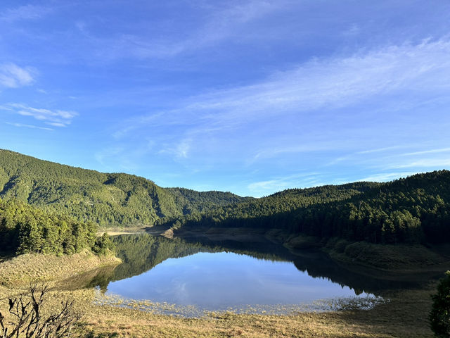 翠峰湖。臺灣山毛櫸步道