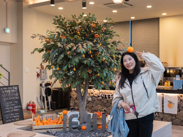 제주 서쪽 판포포구 근처 카페 귤당리 협재점🍊