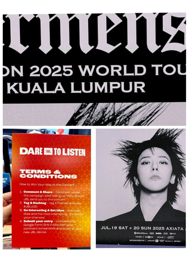 🎤 G‑Dragon 2025 "Übermensch" Tour – Kuala Lumpur Stop (Axiata Arena)