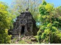 Clean temple is in Cambodia