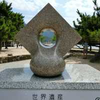 海中島居+海上神社+神之使者一在嚴島神社散策