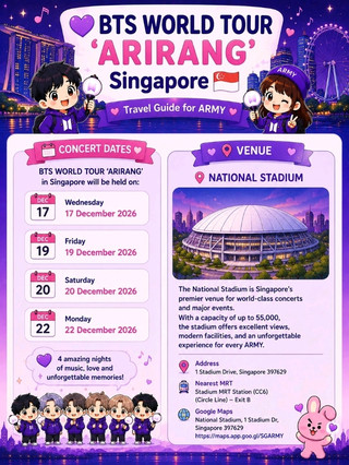 BTS SINGAPORE Guide for ARMY