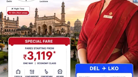✈️ Delhi to Lucknow Cheap Flight Deal by Air India 🇮🇳 — traveler post in Lucknow