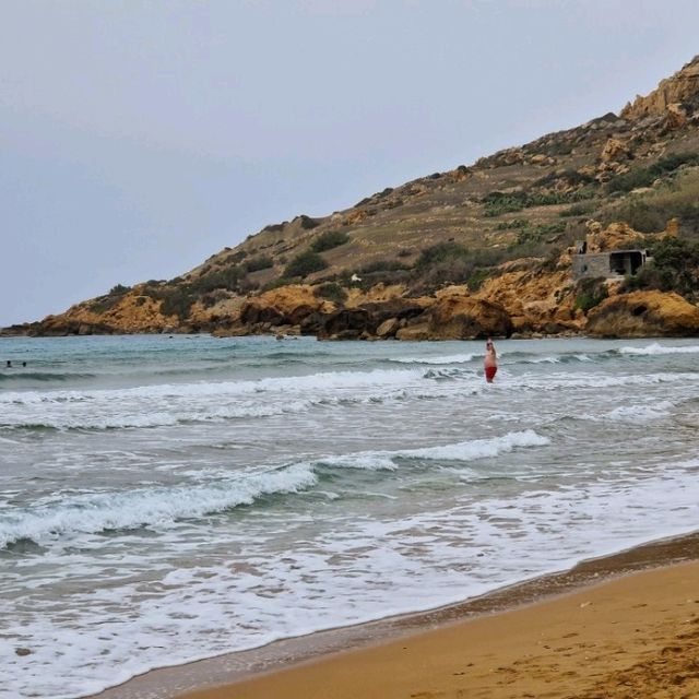 Serenity of Ramla Bay from the Hidden Cave 🌊🏝️