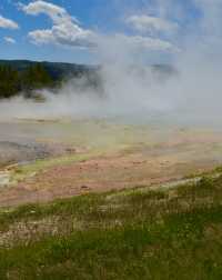 Check-in at the natural wonder of the world - Yellowstone's Thumb Geyser.