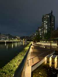 上海蘇州河美麗的夜景。