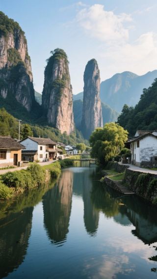 Southern Zhejiang Secret Realm | Between Red Cliffs and Clear Waters | A Hundred-Meter Lone Peak Piercing the Sky | A Thousand-Year-Flowing Mountain and Water Gallery