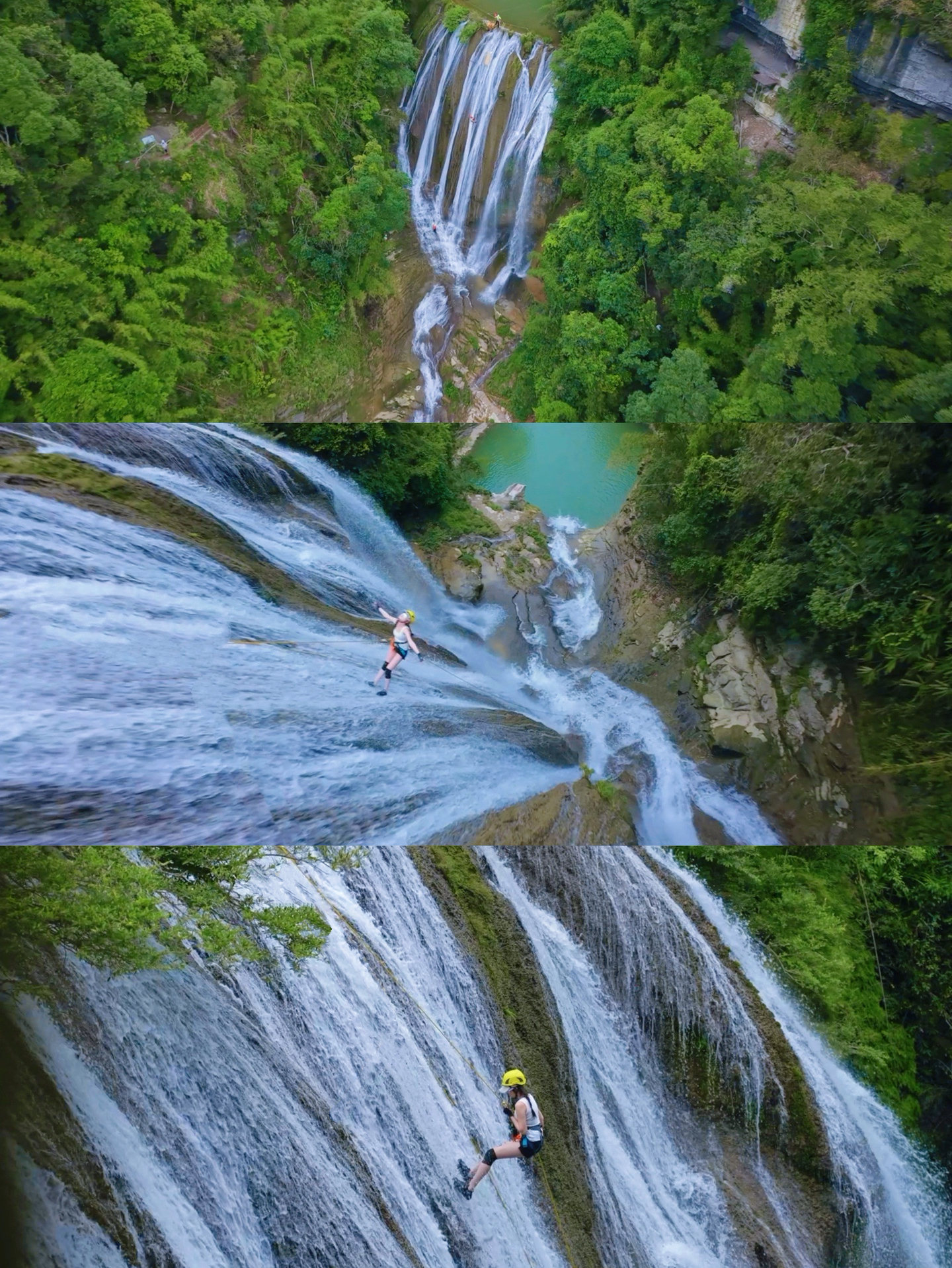 Visit Niujiaozhai Waterfall Tribe in Guangxi and unlock an adventure that pushes your limits #NiujiaozhaiWaterfallTribe #GuangxiWaterfallPark #GuangxiGetaway #OutdoorAdventure