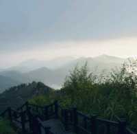 Beautiful sea of clouds and sunset on Alishan