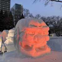札幌　札幌観光　2023さっぽろ雪まつり　さっぽろテレビ塔とのコラボが素晴らしい