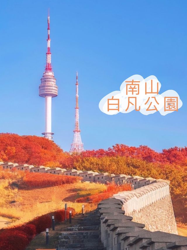首爾🍁南山白凡公園｜秋天必到景點🍂｜照顧心靈健康