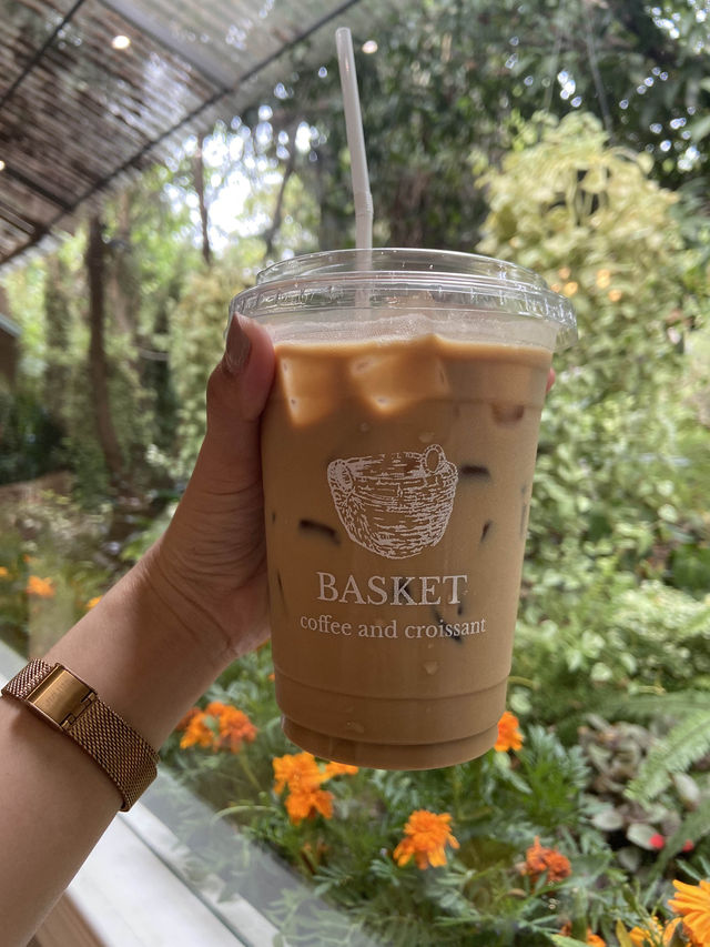 Basket Coffee and Croissant