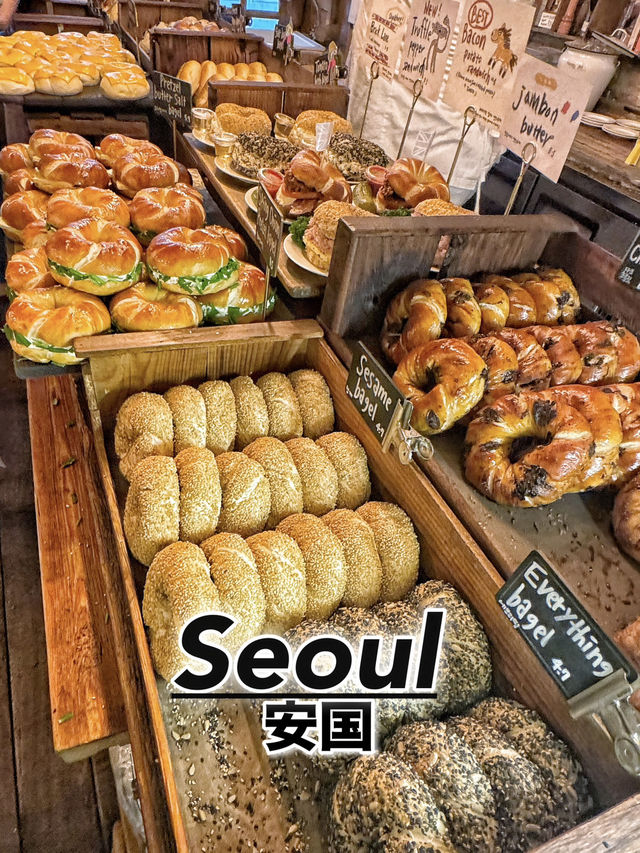 【 韓国・安国】行列覚悟で行くべし❗️まだまだ人気すぎるもちもちベーグル