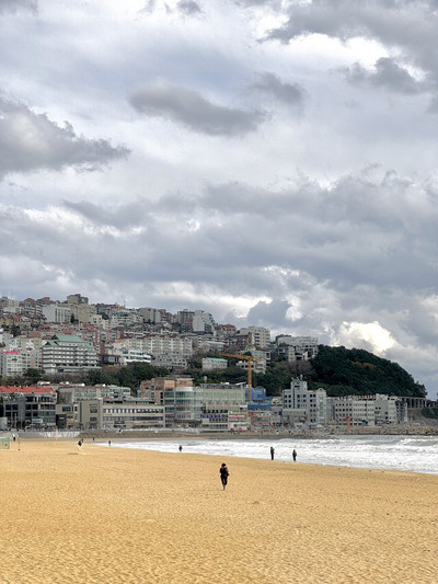 해운대 겨울 해수욕장