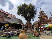 วัดสวยล้านนา ทัศนียภาพทุ่งนา ดอยภูคา อันงดงาม