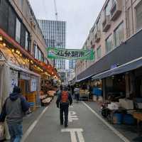 🇯🇵仙台「仙台朝市」元氣滿滿的市場，體驗仙台人的廚房！