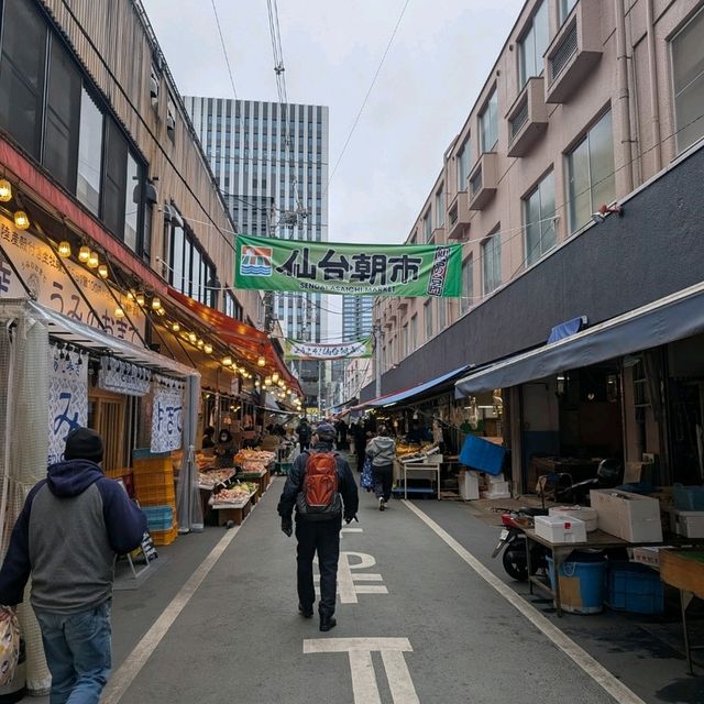 🇯🇵仙台「仙台朝市」元氣滿滿的市場，體驗仙台人的廚房！