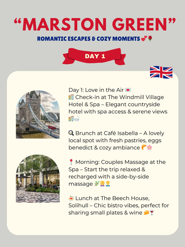Marston Green 2-Days itinerary 