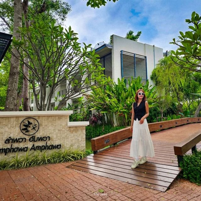 ที่พักติดริมคลอง บรรยากาศส่วนตัว อัมพวา