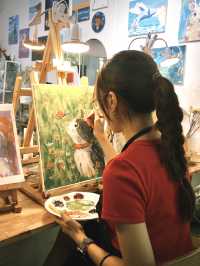 คาเฟ่วาดรูปย่านวงเวียนใหญ่ 🧑🏻‍🎨🎨✨