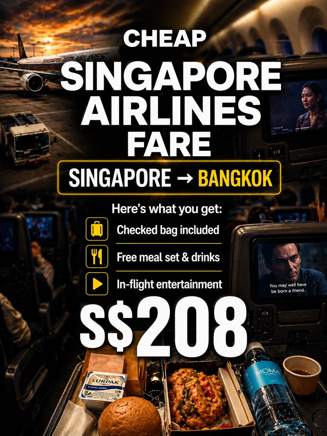 Jangan abaikan kelas ekonomi.

Terbang dengan Singapore Airlines dari Singapura ke Bangkok hanya dengan $208 yang dibeli selama pameran perjalanan NATAS melalui Trip.com.

Jujur saja, dengan harga ini, sulit untuk mengeluh.

Waktu penerbangan tepat, layanan andal, cukup nyaman untuk penerbangan regional singkat, dan salah satu cara termudah untuk sampai ke Bangkok untuk liburan singkat.

Terkadang orang mengejar konten kelas bisnis dan lupa bahwa penawaran cerdas seperti ini adalah tempat nilai sebenarnya berada.

Jika Anda fleksibel dengan tanggal dan memperhatikan promosi dengan cermat, masih ada penawaran menarik di sekitar.

Pertanyaannya adalah:

Apakah Anda akan membayar lebih untuk kenyamanan ekstra… atau mengambil penghematan dan menghabiskannya di Bangkok?

#cheapflightdeals #crumplednomad #tripcom #singaporeairlines #singaporetobangkok #bangkoktrip #thailandtrip #natasfair #cheapflights #traveldeals #economyclass
