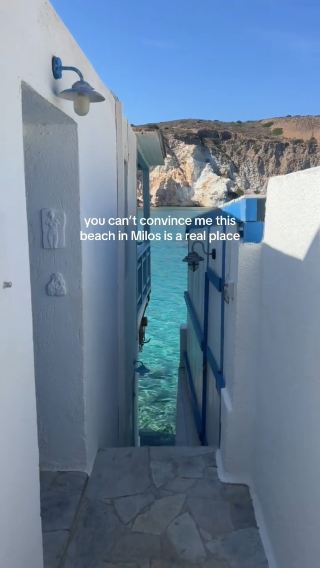 You can’t convince me this beach in Milos is a real place