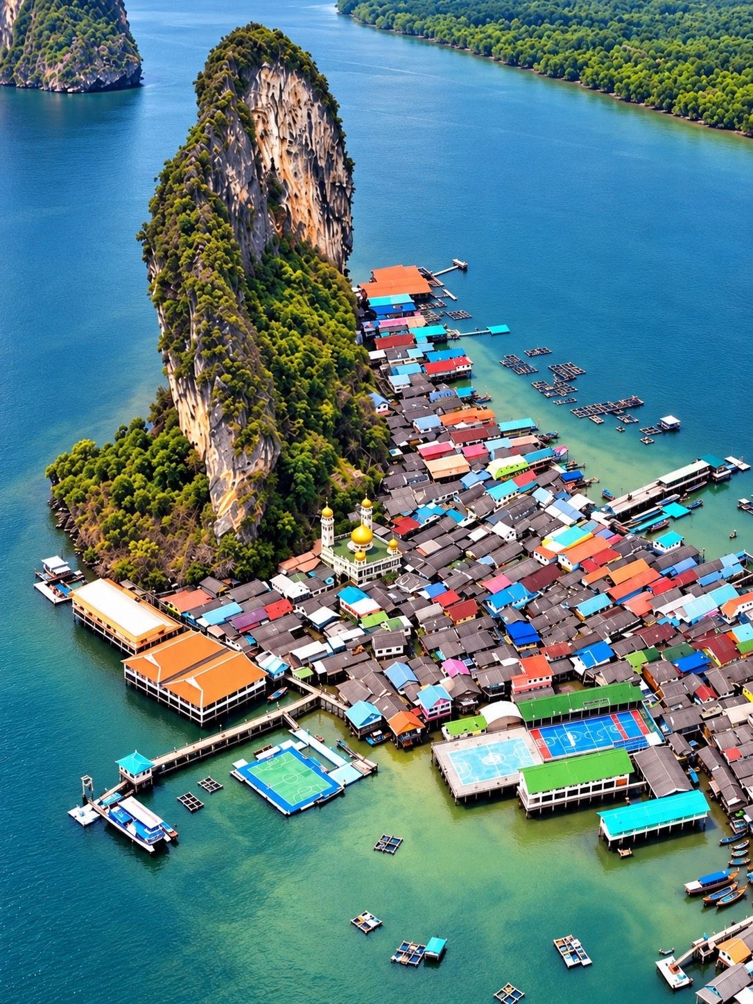 🏝️ Koh Panyee, Phang Nga: A Floating Village with a Simple Way of Life and Unique Charm 💙🌊

If you're looking for a unique tourist destination in Phang Nga province, you can't miss Koh Panyee, a fishing village located in the middle of Phang Nga Bay. It's distinguished by its houses built on stilts above the water, with towering limestone mountains as a backdrop, creating a beautiful and impressive landscape. 🏞️✨

Besides the stunning sea views, Koh Panyee is also full of the charm of local community life, including fresh seafood, local shops, and a friendly atmosphere. Tourists can stroll through the village, learn about the culture, and enjoy sampling local cuisine. If you're visiting Phang Nga Bay, don't forget to experience the charm of this floating community at least once. 📸🐟

📍 Location: Koh Panyee, Mueang Phang Nga District, Phang Nga Province

#KohPanyee #TravelKohPanyee #PhangNga #TravelPhangNga #PhangNgaBay #FloatingVillage #CommunityLife #Seafood #SouthernThailand #TravelReview #travel #trip #tripcom #amazingthailand #ThailandTravel