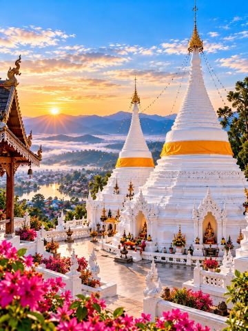 🙏✨ Paying respects at Wat Phra That Doi Kong Mu, Mae Hong Son Province 💛