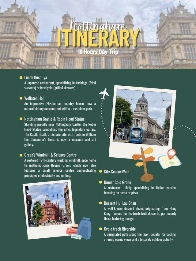 Nottingham🇬🇧History, Nature, and Culinary Delights