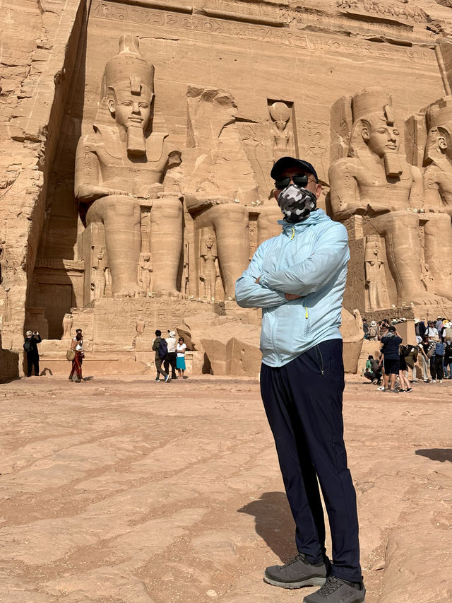 The world-famous "Abu Simbel Temple" in ancient Egypt.