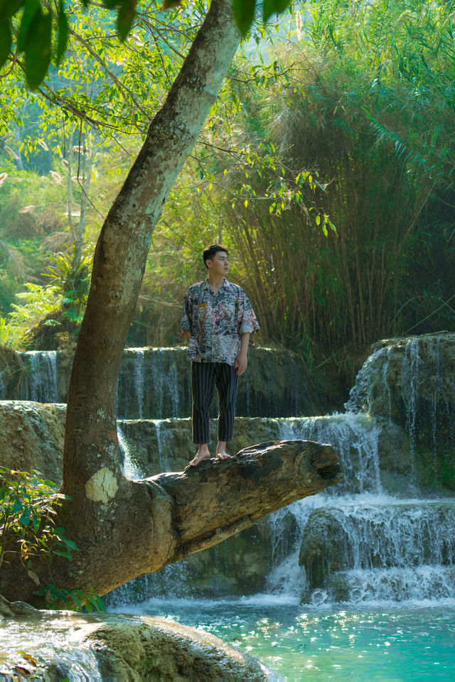 Laos Travel | Luang Prabang, please leave half a day to visit Kuang Si Waterfall.